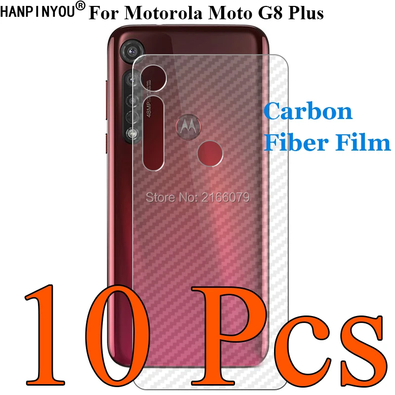 

10 Pcs/Lot For Motorola Moto G8 Plus G8+ 6.3" 3D Ultra Thin Transparent Carbon Fiber Back Film Skin Screen Protector Sticker