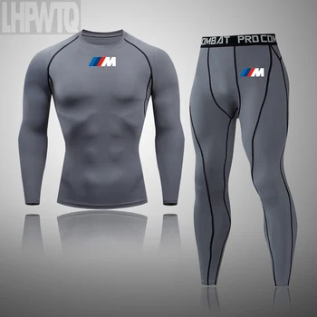 

Men's Gym Thermal underwear set Long johns winter Thermal underwear Base layer Men Sports Compression Breathable Tights