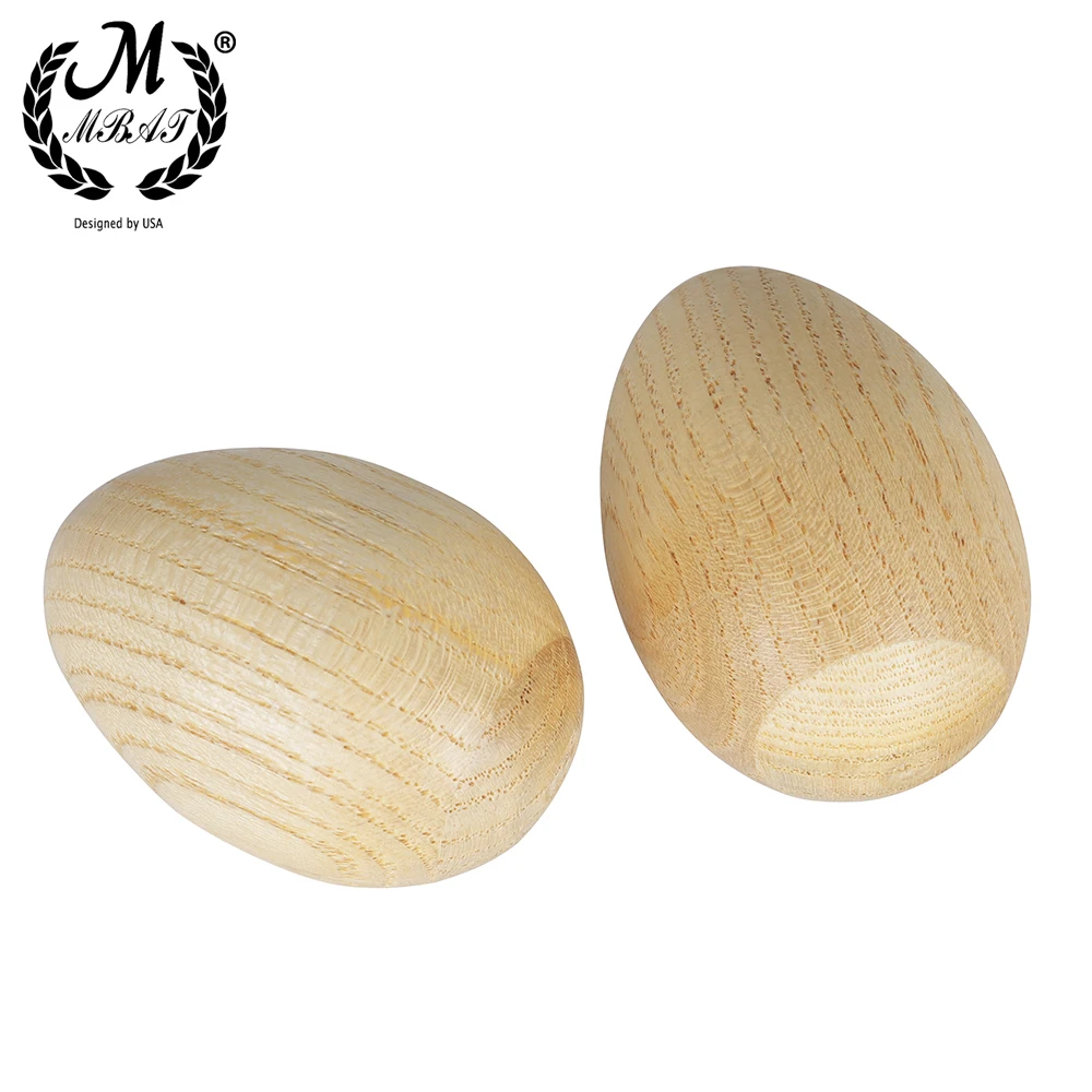 M MBAT Orff Wooden Sand Eggs Random Color Kids Maracas Rattles Baby Early Learning Educational Music Toys Percussion Instruments
