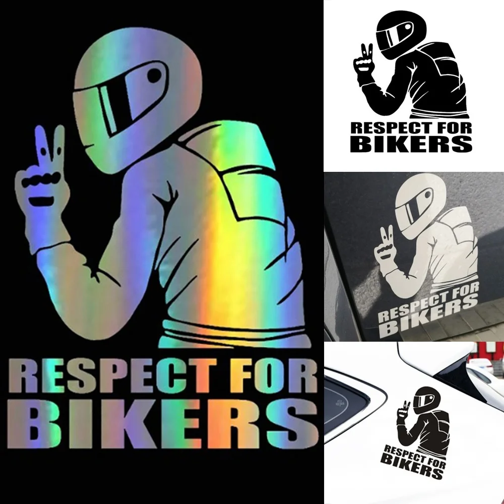 

1pcs Motor Accessories Bicycle Protection Automobile Decoration Motorcycle Styling 3D Respect Car Sticker Reflective Auto Decal