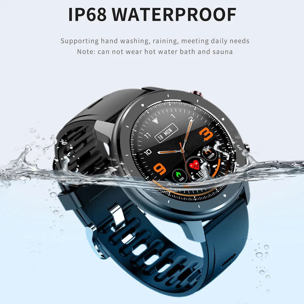 IP68 водонепроницаемый браслет F12 Смарт-часы 1,3 дюймов сердечный ритм кровяное давление кислородный мониторинг фитнес-трекер умные часы для IOS