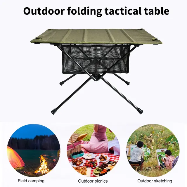 Yardwe Storage Net Bag Stuff Storage Mesh Bag for Picnic Outdoor Camping  Kitchen Folding Table Hanging Net - Size S