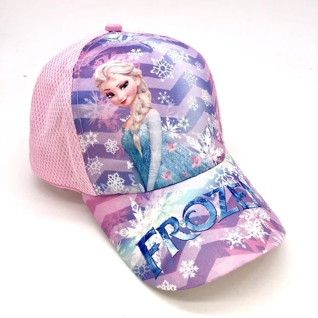 Baseball Cap Disney Frozen Princess Anna Elsa Mickey Minnie Mouse Spiderman Anime Cartoon Hat kids Boy Girl Caps Gift Adjustable
