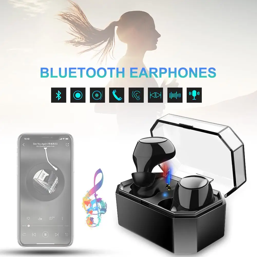 Y6 TWS Bluetooth V5.0 Беспроводная гарнитура HIFI без задержки Bluetooth гарнитура двойной вызов Стерео шумоподавление беспроводные наушники