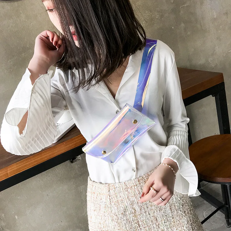 

New Fashion Mini Ladies Chic Bag Tide Brand Transparent Crossbody Bag Ins Super Fire Ladies Pocket Chest Bag