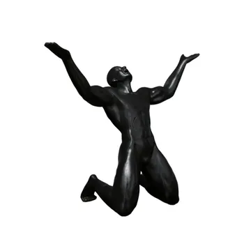 

Character Shaped Desktop Decoration Figure Crafts Table Ornament Sculpture Adornment Black
