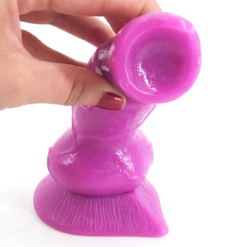 New Big Animal Dog Dildo Knotted Suction Cup Wolf Penis Sex Toys For Women Cheap Sex Products Anal Plug Lesbian Flirt Sex Shop. 3