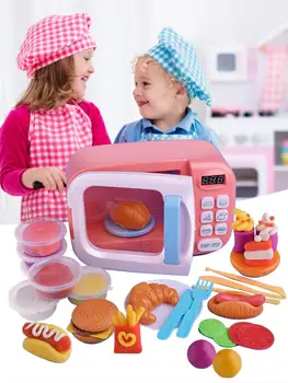 

Microwave Tableware Toys Small Household Kitchenware Toys Play House Toy For Children Role Playing Educational Toy In Stock