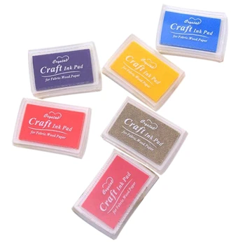 

HOT-15Pcs / Lots of 15Colors Large DIY Scrapbook Stamps Ink Retro Crafts Color Ink Colorful Ink Seal Seal Decoration