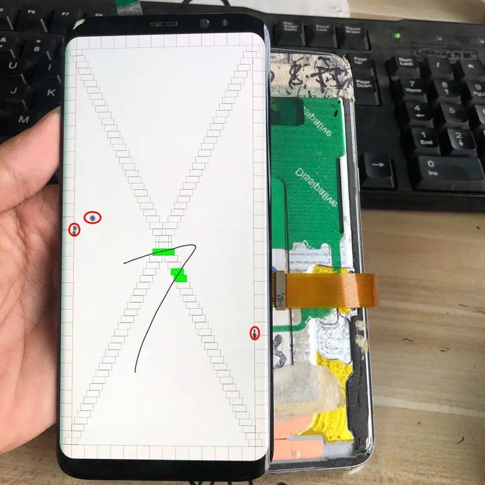 Original With Dead Pixels LCD For Samsung Galaxy
