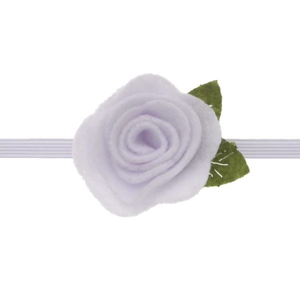 baby Headbands Felt Flower Crown Headband Girls Rose Leaves Elastic hair band Kids Photography Props baby Hair Accessories - Цвет: Белый