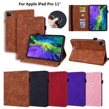 

2020 New Smart Folio 3D Flower Embossed Case for iPad Pro 11 case 2020 Classic PU Leather Funda for iPad Pro 11 2020 2018 Case