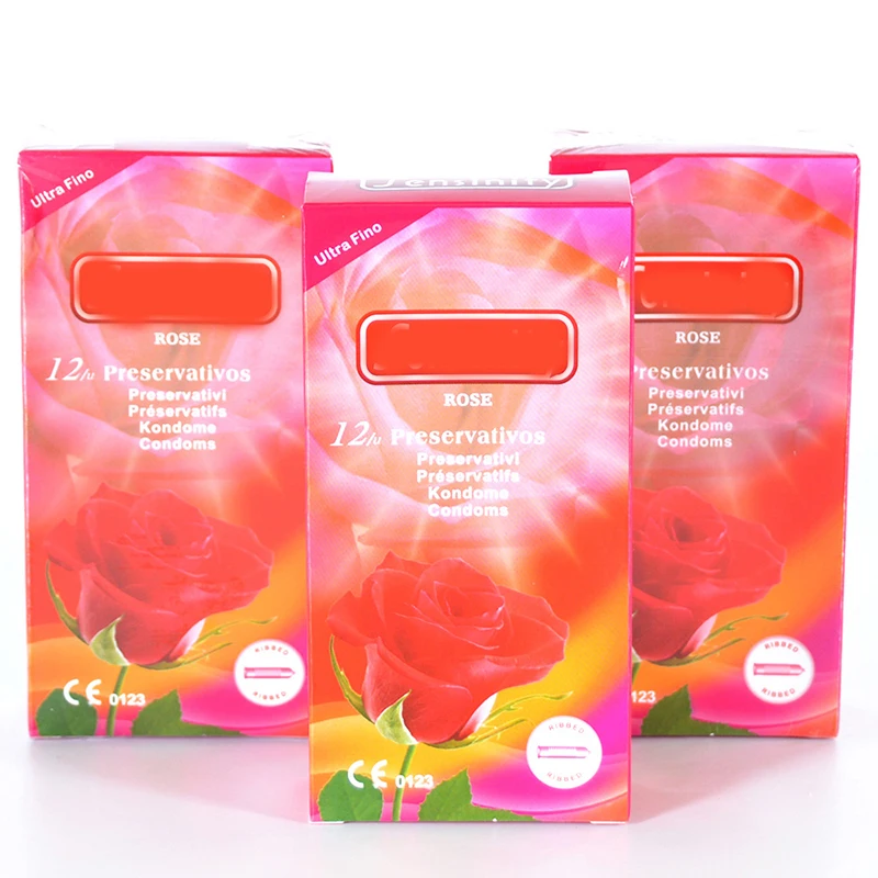 12pcs Sensitive Condom Ultra Soft With Mace Pointed Design Lubricated Latex Condom Flavored Safety Sex Accessories