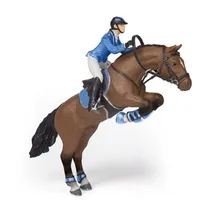 ПВХ фигурка модель игрушка гоночный гонщик+ лошадь