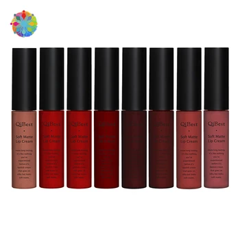 

8 Colors Dark Red Black Long Lasting Lip Gloss Waterproof Matte Nude Lipstick Pigment Women Makeup Lipgloss
