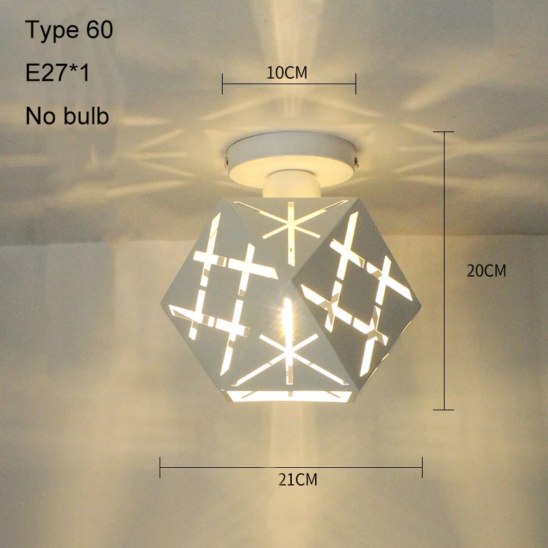 Type 60 no bulb Современные потолочные светильники, хрустальные плафоны, винтажный потолочный светильник для столовой, плафон для гостиной, лофт, Lamparas De Techo, современный - Цвет корпуса: Type 60 no bulb