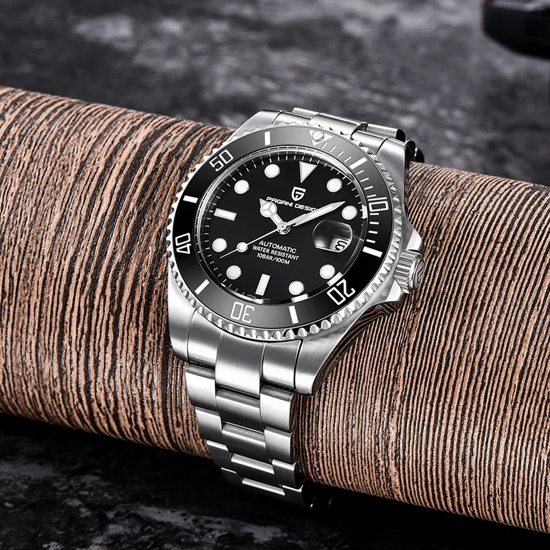 PAGANI DESIGN Japan NH35A Automatic Mens Watches Mechanical Stainless Steel Wristwatch Mens Waterproof Clock Male Sapphire Watch