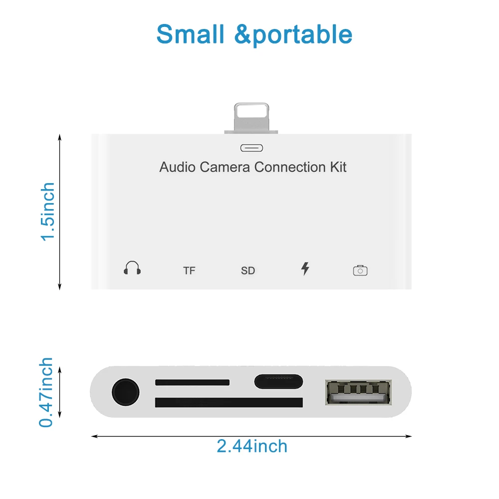 Skup 5 w 1 SD karta kamery tf zestawy złączy dla błyskawicy na kamera usb adapter do czytnika kabel otg dla iPhone X 6 7 8 dla Ipad powietrza