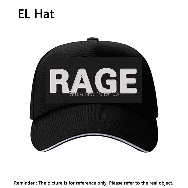 New BOY/GIRL/RAGE Fluorescent Baseball Caps EL Wire Party Hat For Women Men Casual Unisex Caps Hats Glow In The Dark