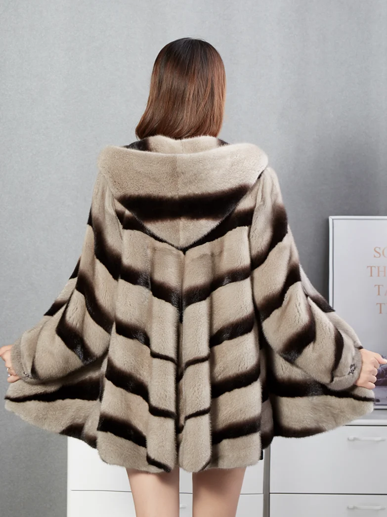 AYUNSUE, новинка, Женское пальто из искусственного меха норки с капюшоном, зимняя куртка из искусственного меха, Корейские осенние меховые пальто Manteau Fourrure Femme