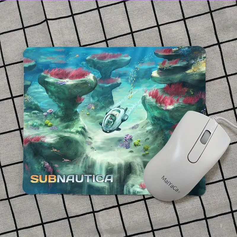 No Lock Edge25x29cm Maiya высокое качество Subnautica силиконовый коврик для мышки игра Топ продаж подставка под руку мышь - Цвет: No Lock Edge25x29cm