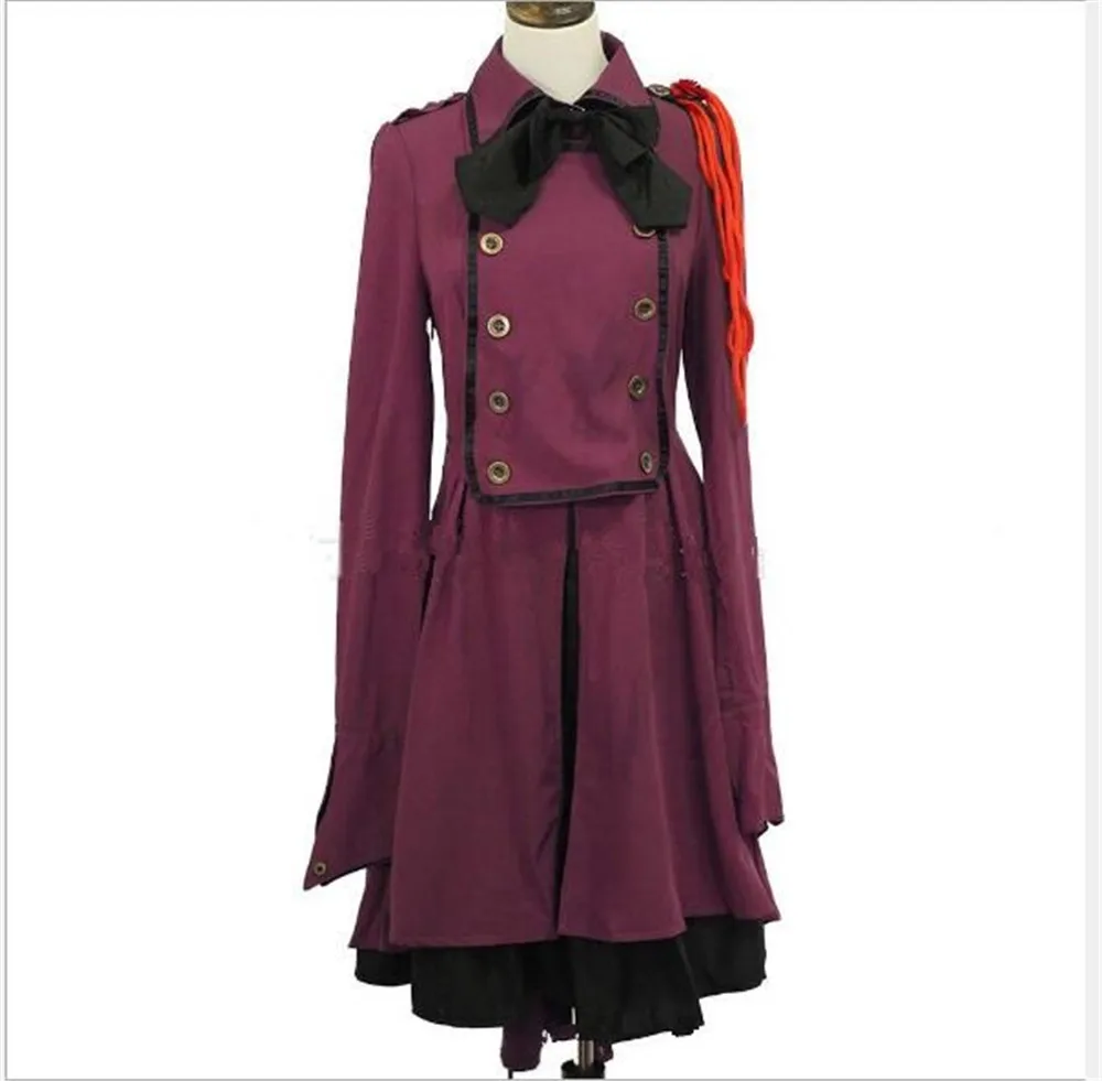 Gothic Lolita Dress Victorian Medieval Vintage Red Purple Black Dress Halloween Costume For Women B363
