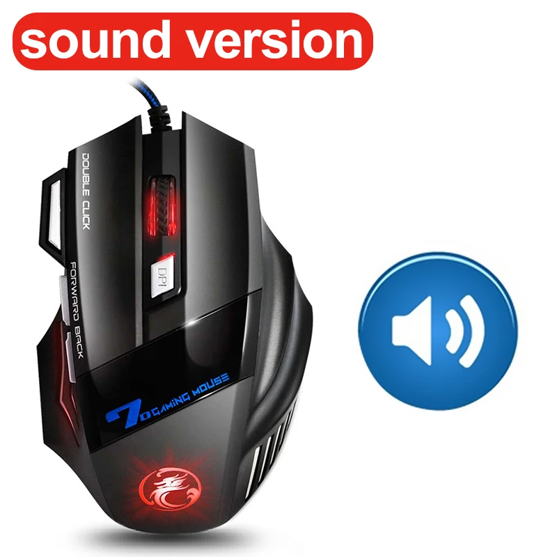 Wired Gaming Mouse USB Computer Mouse Gaming RGB Mause Gamer Ergonomic Mouse 7 Button 5500DPI LED Silent Game Mice For PC Laptop 