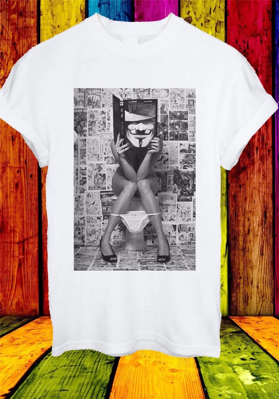 V For Vendetta новые комиксы для чтения Guy Fawkes WC мужские и женские топы унисекс футболка