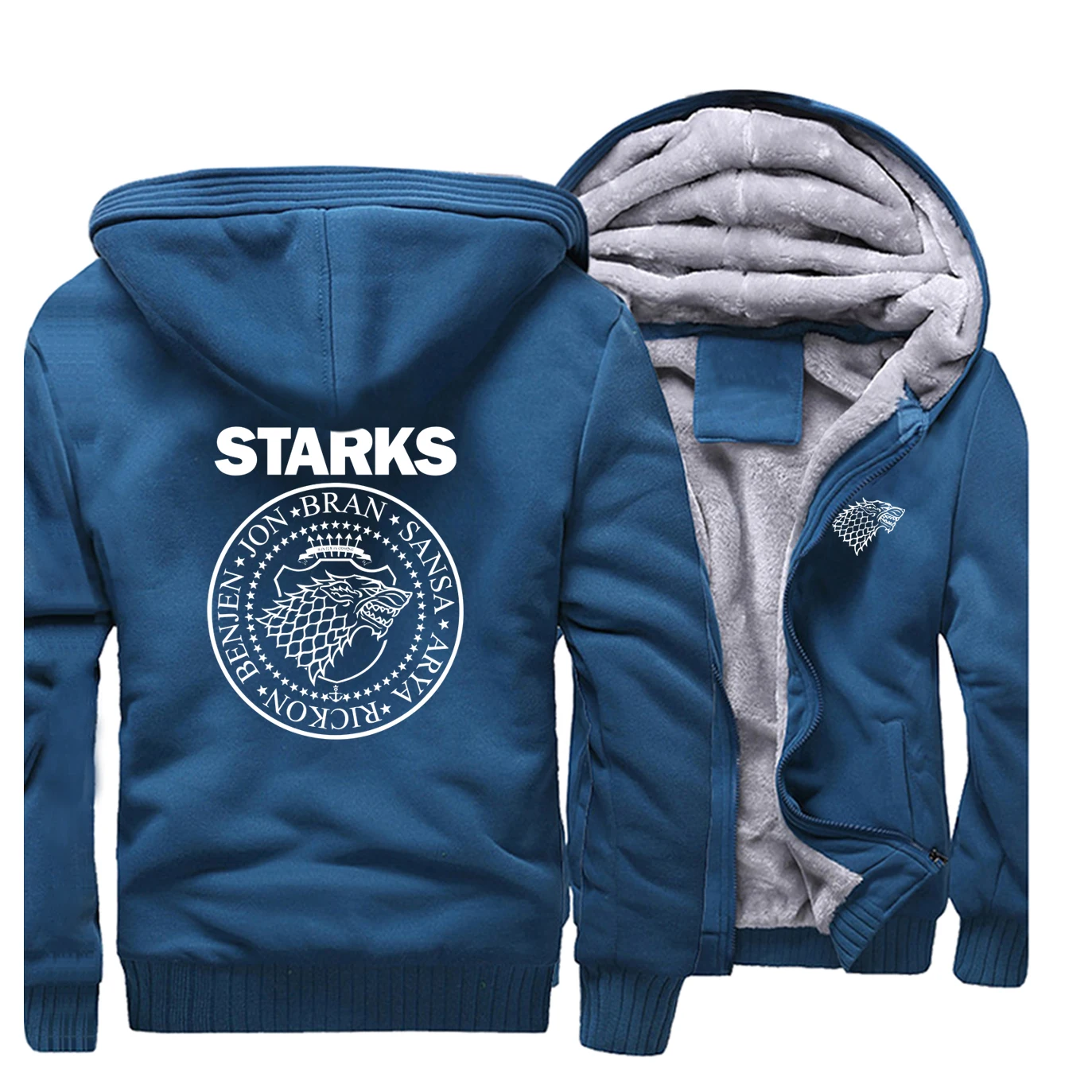House Stark/плотные толстовки с принтом волка; модная толстовка с капюшоном; Повседневная флисовая куртка; коллекция года; зимняя брендовая одежда