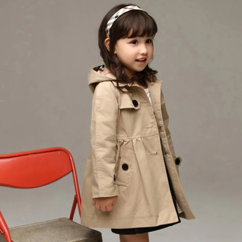 

Childrenswear 2019 Korean-style Cardigan Girls' Wind Coat Spring Clothing New Style Big Boy Children Solid Color Fashion Hooded