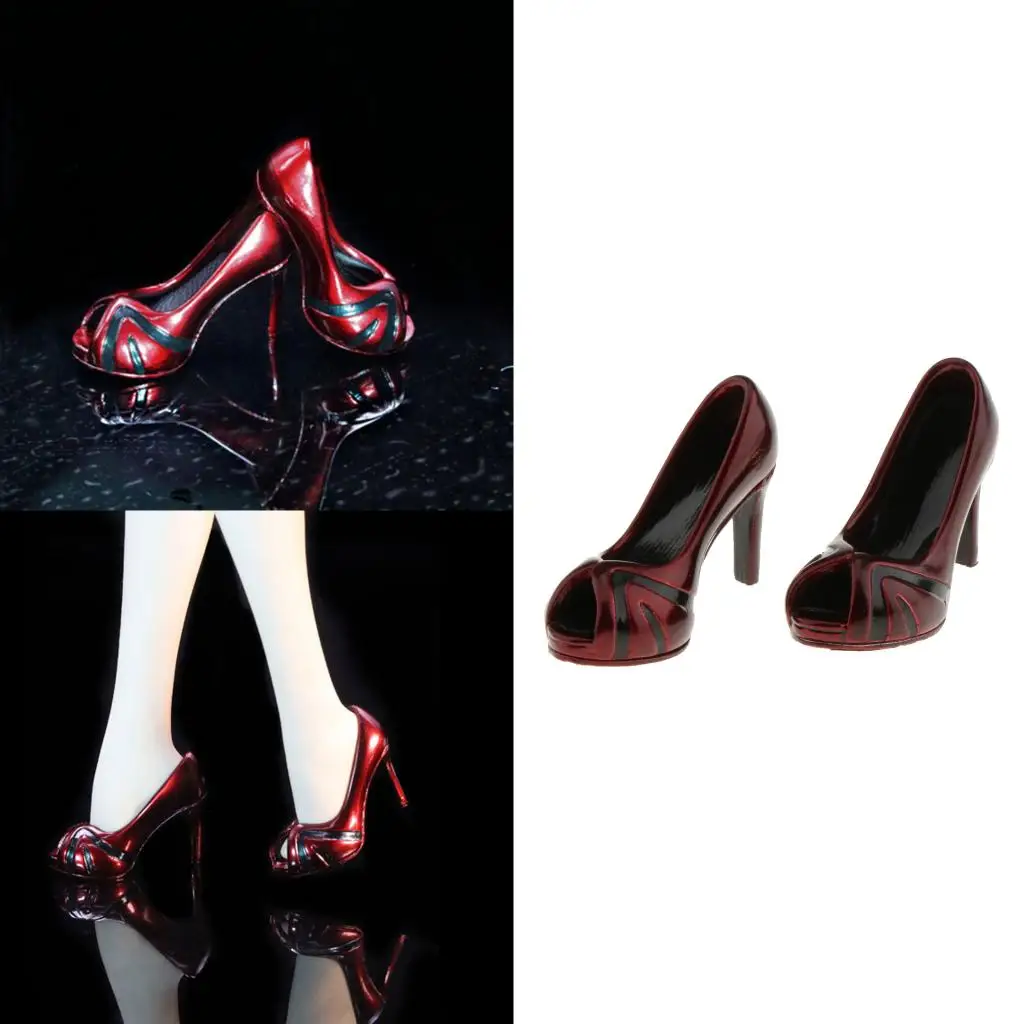 1/6 Scale Stilettos High Heels Shoes Sandals Model for 12inch Dress Up Costume 1/6 Scale Stilettos High Heels Shoes Sandals Model for 12inch Dress Up Costume