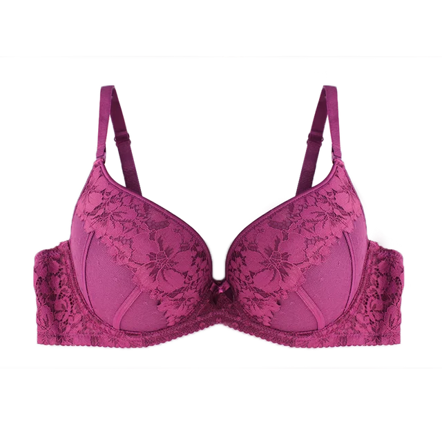 Women's Underwire Half Cup Brassie Sexy Lace Bra Printing Band has Adhesive  Bands Push Up Bras