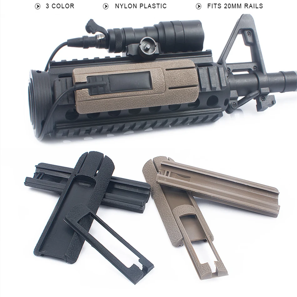 

Tactical Airsoft 4.125" ITI TD Scar Pocket Panel Remote Switch Rail Pads Set Rail Cover Light Fits 20mm rails PEQ Accessory