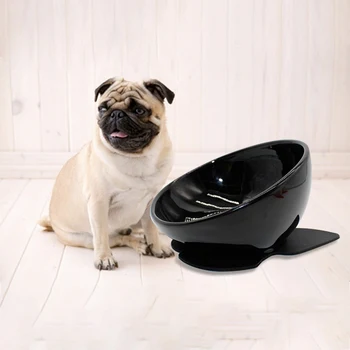

Pet Cat Feeder Bowl Slanted Cat Ceramics Food Bowl Non Slip Dish Puppy Dog Wide Cat Water Bowl For Relief Fatigue Dog Supplies #