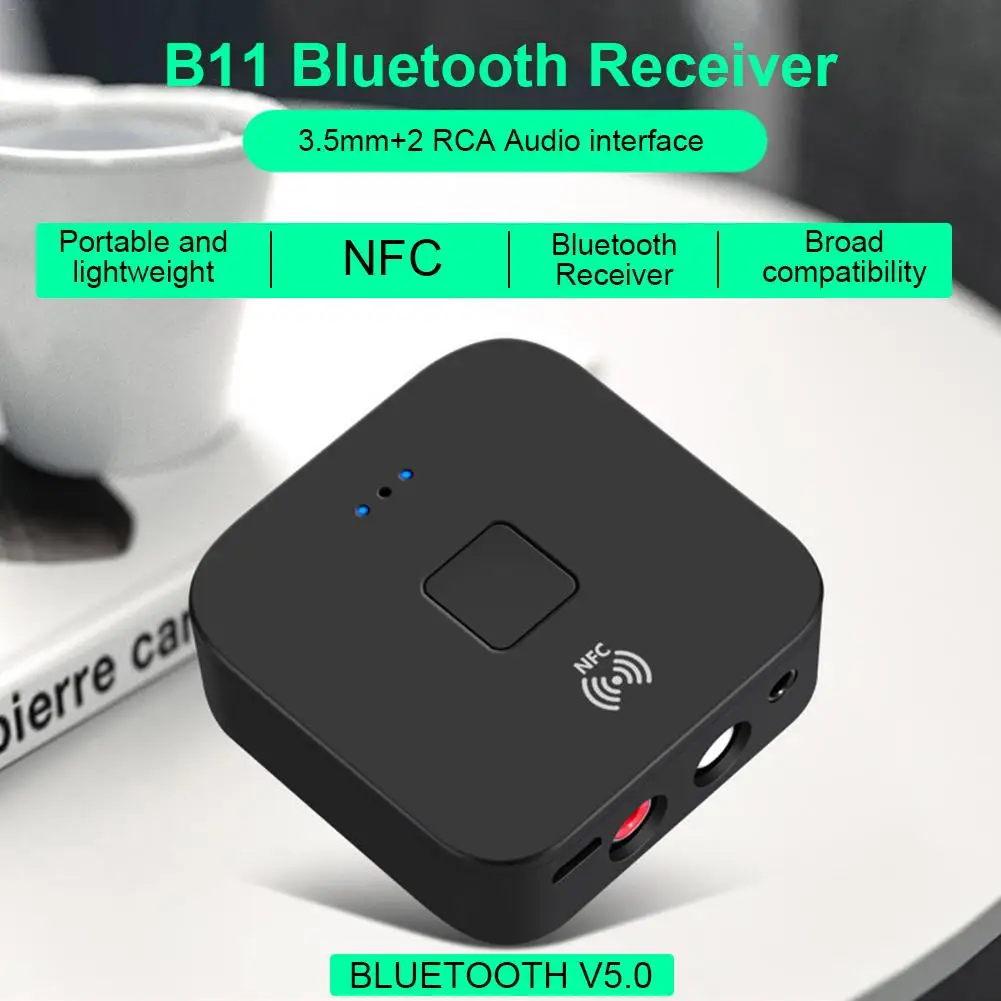 Сверхдлинная передача высокое качество B11 5,0 Bluetooth приемник NFC автомобильный Bluetooth динамик адаптер аудио приемник передатчик