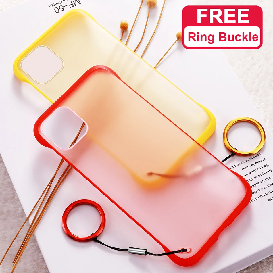 

Frameless Case For iPhone 11 Pro Max Case Ultra-thin Matte Transparent Hard PC Shockproof Cover For iPhone 11 Pro Case
