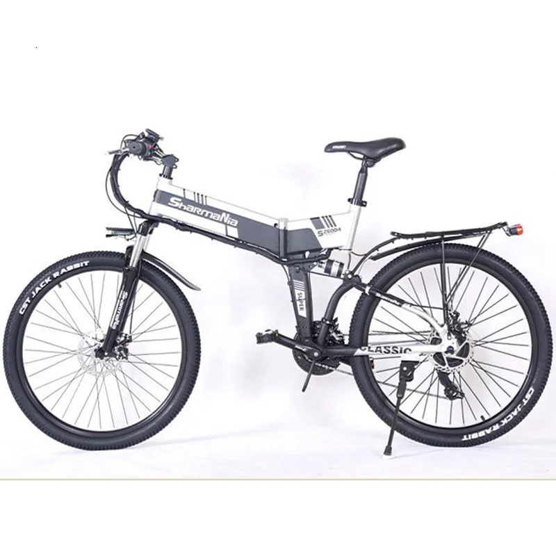 Folding Electric Bicycle Bike Two Wheels Electric Bicycle 26 Inch 350W Mountain Portable Electric Scooter Adults (5)