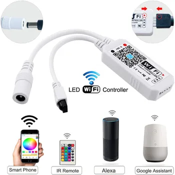 

Wifi Rgb Light 17 24 Key 44 Key Phone APP LED Controller DC12V IR Remote Controller for SMD 5050 2835 3528 RGB LED Strip Lights