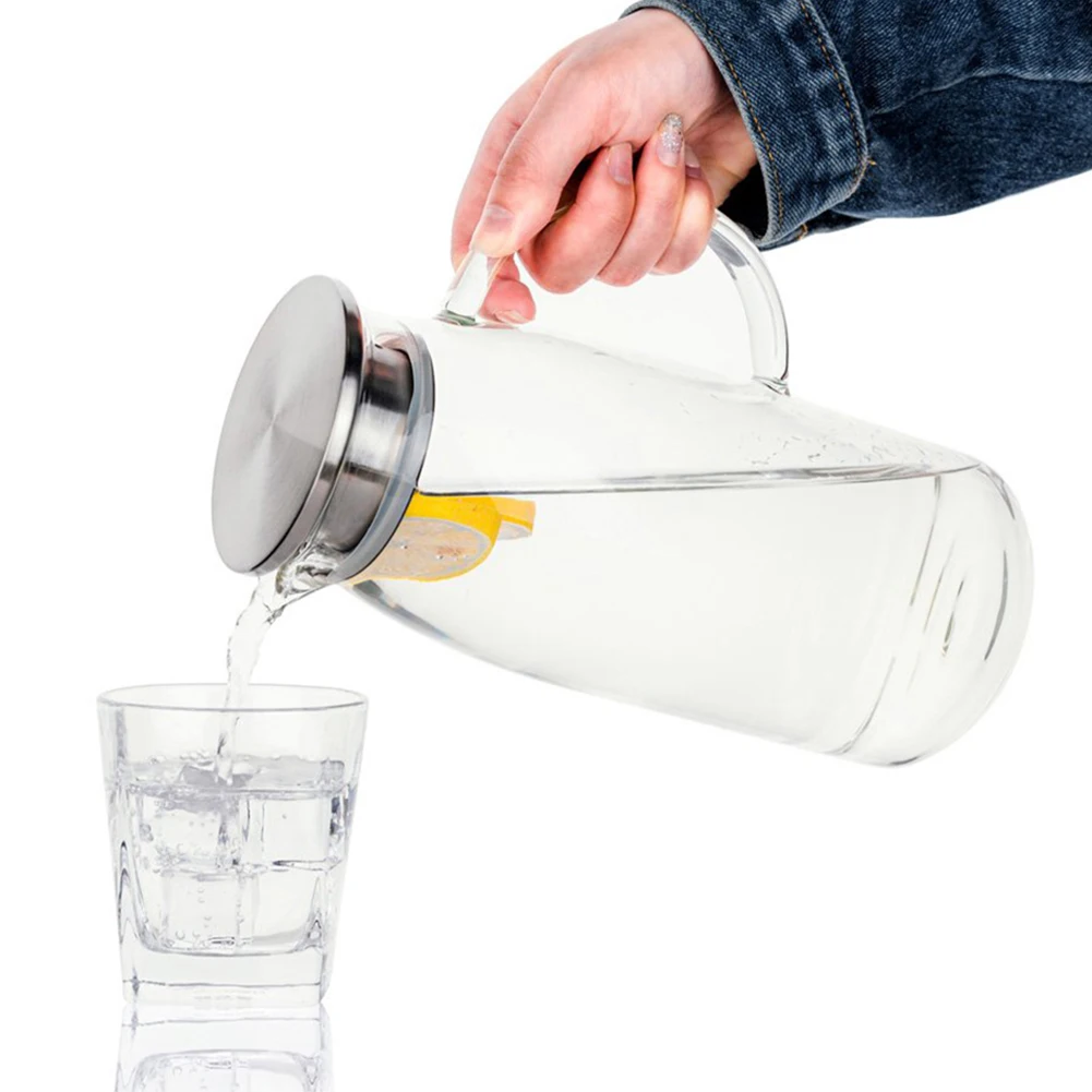 1300/1500/2000ml прозрачный Стекло Кувшин Горячая/холодной воды чайник-кувшин для воды для сока бутылки
