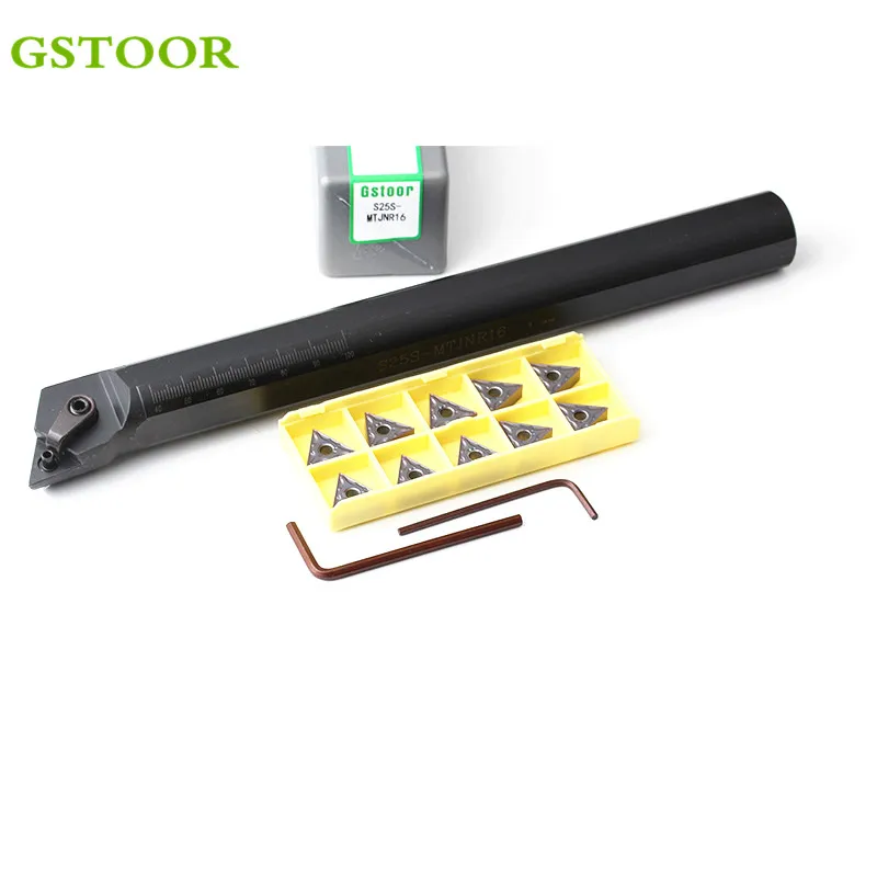 

1PC S25S-MTJNR16 S25S-MTJNL16 S25S-MTFNR16 S25S-MTFNL16 Turning Tool Holder with 10PCS TNMG1604 inserts Tool Set