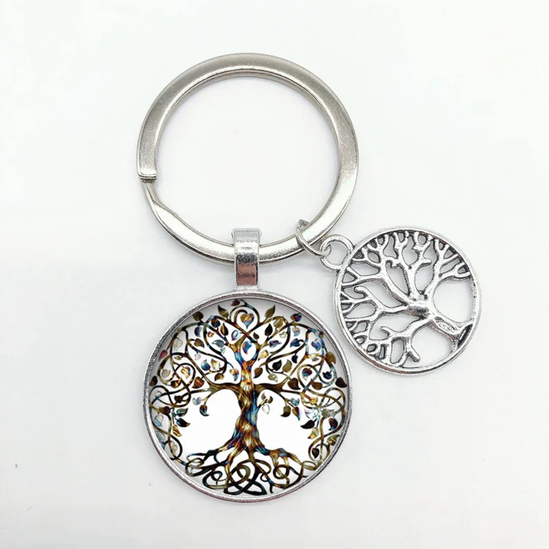 Glamour Vintage Tree of Life Pendant Keychain Art Convex Round Glass | Украшения и аксессуары