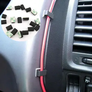 

HiMISS Universal Car Vehicle Data Cord Cable Tie Mount Wires Fixing Clips Self-adhesive