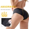 Menstrual Panties Woman Period Underwear Physiological Briefs 4-Layer Fast Absorption Leakproof Bamboo Fiber Period Panties 4