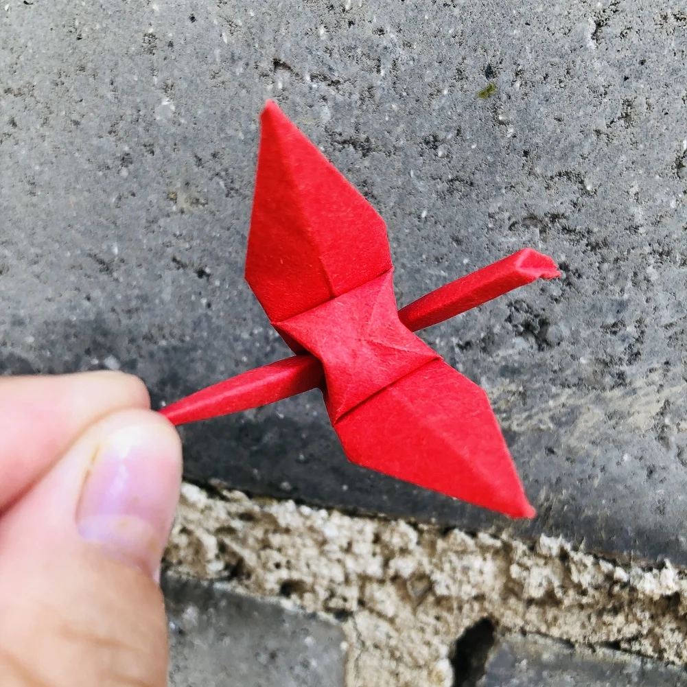 de papel dobrado origami aves diy pendurado