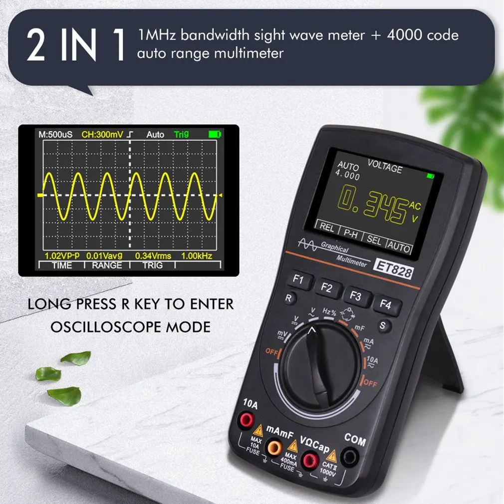 ET828 Digital Multimeter 2 In 1 HD Professional 2.4inch Color Screen