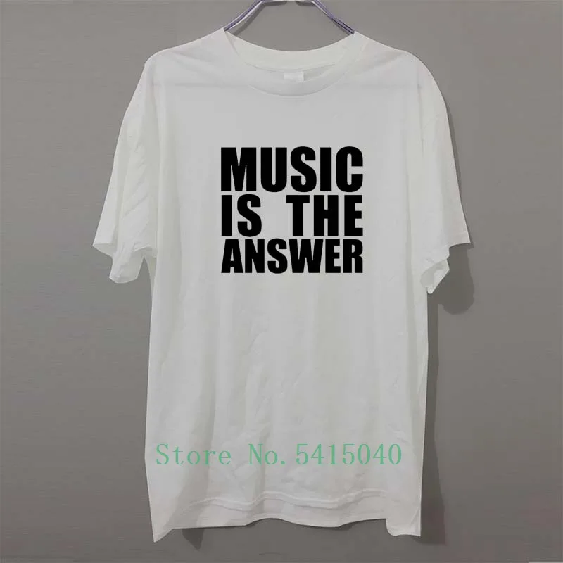 Черная футболка с принтом «Music Is The Answer», новинка, Мужская футболка для танцев, рейв-хауса, футболка унисекс