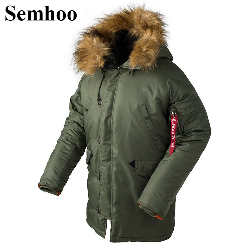 Army green Зимнее толстое тонкое пальто пилота ВВС, уличное теплое хлопковое пальто, военный мех, ветрозащитное камуфляжное Мужское пальто размера плюс XS-XXL - Цвет: Army green