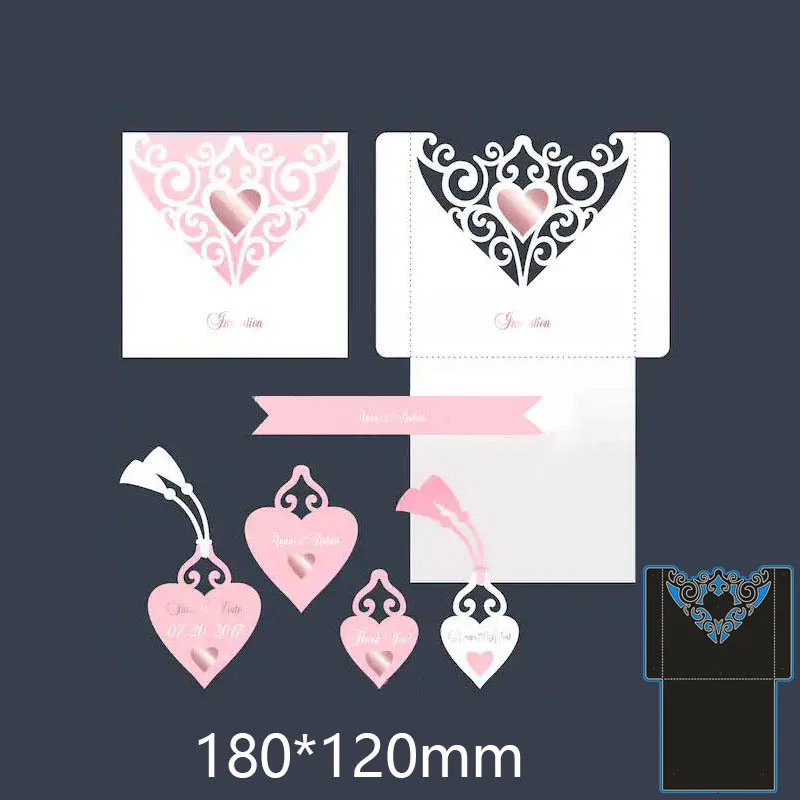 

Love Heart Metal Cutting Dies DIY Embossing Scrapbooking Cardmaking Folding Wedding Invitation Card Maker