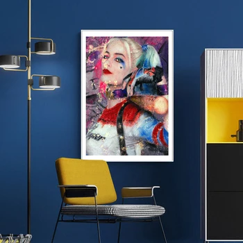 Joker Woman Wall Art Printed on Canvas 1