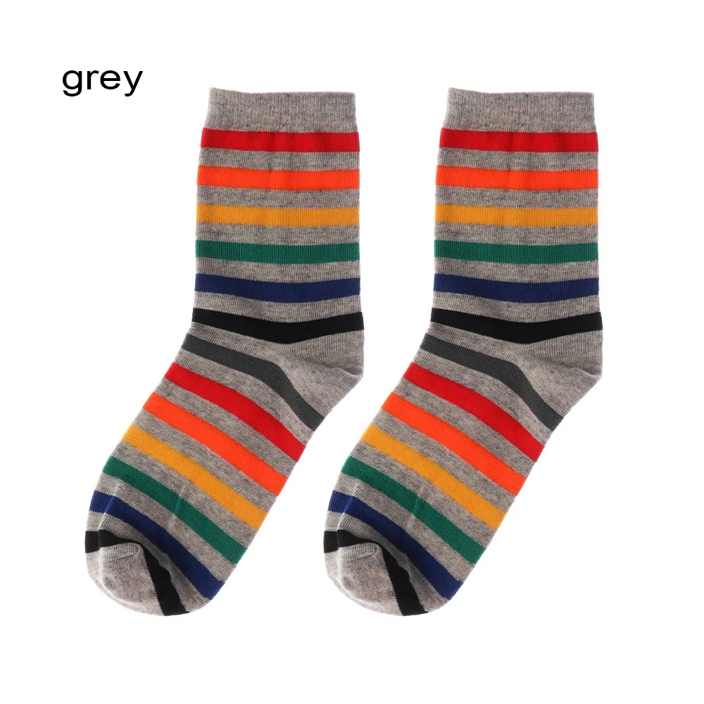 grey EIE новые радужные полосатые с рисунком смешные короткие носки женские классные хлопковые Harajuku носки женские Модные Цветные счастливые носки - Цвет: grey